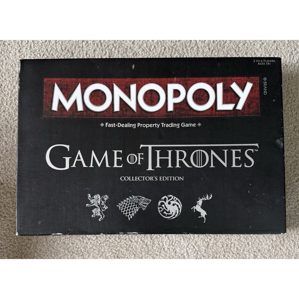Monopoly Game of Thrones Collector's Edition Board Game HBO Series Complete EXC